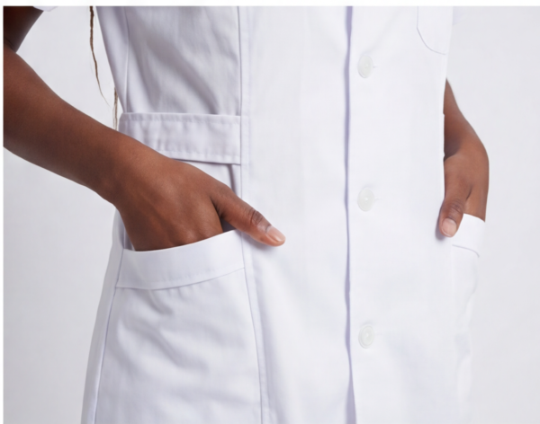 3 Women Short Sleeve White Nurse Dress | Professional Medical Uniform Scrub Dress For Hospital Clinic