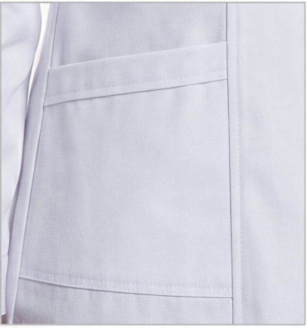 5 Women Tailored White Lab Coat | Professional Long Sleeve Medical Doctor Nurse Uniform