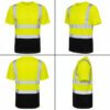 High Visibility Reflective Work T-Shirt | Two Tone Hi Vis Safety Short Sleeve Construction Work Tee