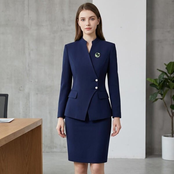 Custom Women Airline Stewardess Uniform Set | OEM Aviation Suit Manufacturer Made in China
