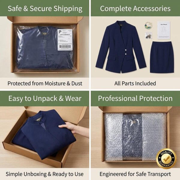 Custom Women Airline Stewardess Uniform Set | OEM Aviation Suit Manufacturer Made in China