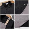 AZzRgEy3cH-w7N3PmphZTQ Premium Asymmetric Chef Uniform Set | Black Chef Jacket & Grey Leather Strap Apron
