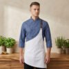 AZzRiZHucvm9NWIY2d0X4w Premium Denim Chef Uniform Set | Asymmetrical Apron Kitchen Workwear