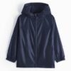 Kids Navy Packaway Waterproof Rain Jacket | Lightweight Hooded Windbreaker