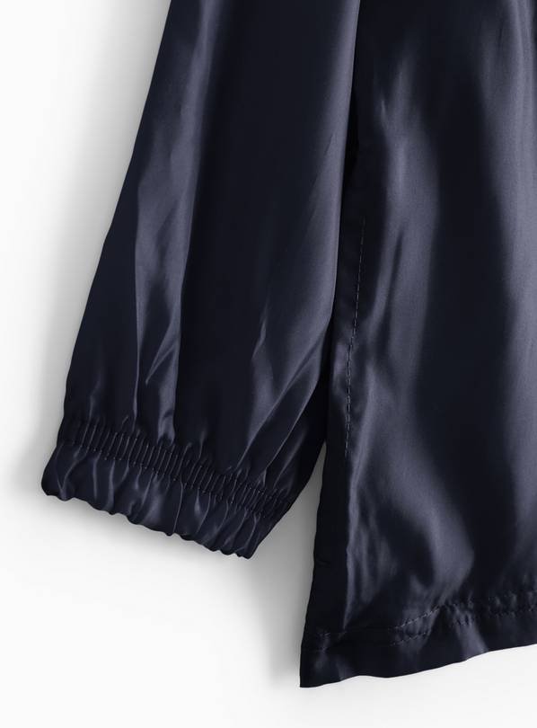 Kids Navy Packaway Waterproof Rain Jacket | Lightweight Hooded Windbreaker