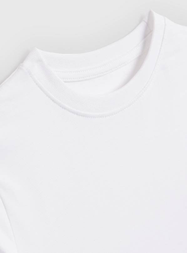 Kids White Cotton T-Shirts 3-Pack | Soft, Durable & Perfect White School Tops