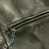 DM_20251216155138_004 Vintage Olive Green Double-Breasted Suede Waistcoat with Chain