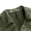 DM_20251216155138_006 Vintage Olive Green Double-Breasted Suede Waistcoat with Chain