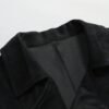 DM_20251216175712_006 Men's Black Faux Suede Steampunk Double-Breasted Waistcoat with Chain