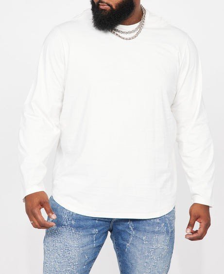Men’s Curved Hem Long Sleeve T-Shirt – Premium Streetwear Essential
