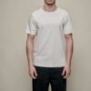 Men's Oatmeal Crew Neck Heavyweight Cotton Short Sleeve T-Shirt | Premium Basic Casual Plain Tee