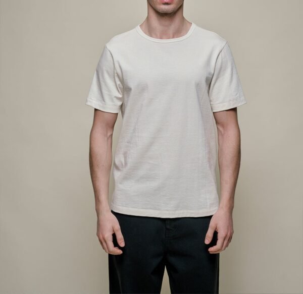 Men's Oatmeal Crew Neck Heavyweight Cotton Short Sleeve T-Shirt | Premium Basic Casual Plain Tee