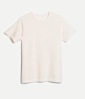 DM_20260312172449_002 Men's Oatmeal Crew Neck Heavyweight Cotton Short Sleeve T-Shirt | Premium Basic Casual Plain Tee