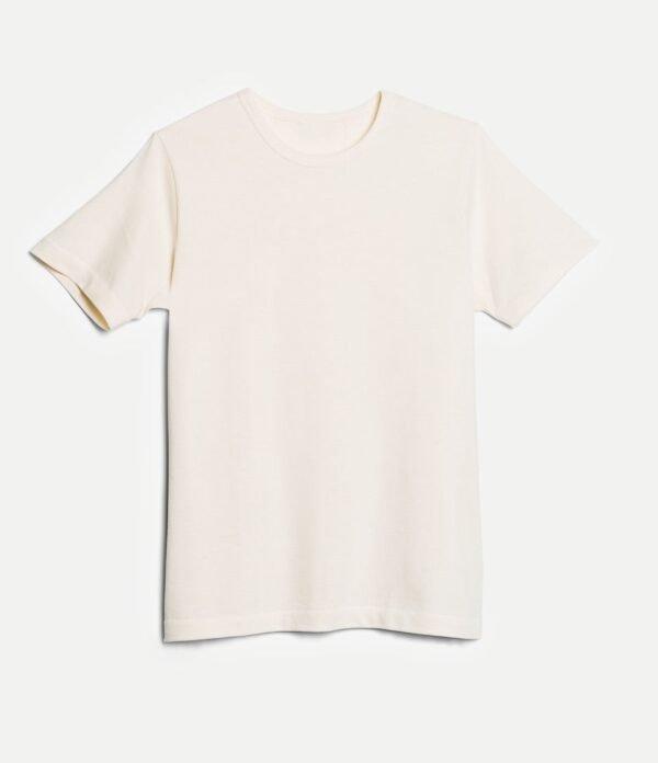 Men's Oatmeal Crew Neck Heavyweight Cotton Short Sleeve T-Shirt | Premium Basic Casual Plain Tee