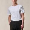 Men's Classic White Crew Neck Heavyweight Cotton Basic Short Sleeve T-Shirt | Casual Everyday Staple Tee