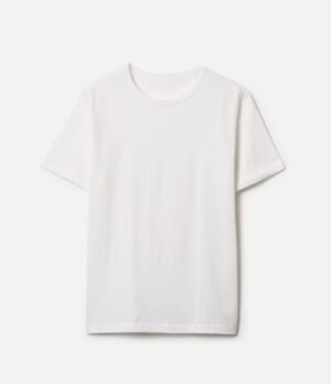 DM_20260312172806_002 Men's Classic White Crew Neck Heavyweight Cotton Basic Short Sleeve T-Shirt | Casual Everyday Staple Tee