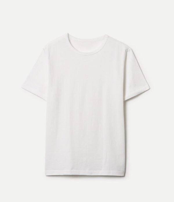 Men's Classic White Crew Neck Heavyweight Cotton Basic Short Sleeve T-Shirt | Casual Everyday Staple Tee