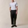 Men's Classic White Crew Neck Heavyweight Cotton Basic Short Sleeve T-Shirt | Casual Everyday Staple Tee