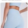 7A Antibacterial High Waist Naked Feel Yoga Leggings Non-Slip Workout Gym Pants