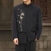 主图_03 Bamboo Embroidered Mandarin Collar Zhongshan Suit | Modern New Chinese Style Jacket for Men