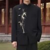主图_06 Bamboo Embroidered Mandarin Collar Zhongshan Suit | Modern New Chinese Style Jacket for Men