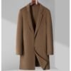 Men's Double Sided Wool Coat Mid Length Business Overcoat