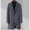 Men's Double Sided Wool Coat Mid Length Business Overcoat