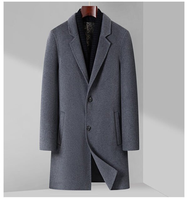 Men's Double Sided Wool Coat Mid Length Business Overcoat
