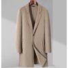 Men's Double Sided Wool Coat Mid Length Business Overcoat