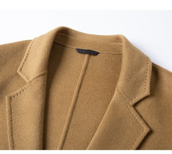 Men's Double Sided Wool Coat Mid Length Business Overcoat