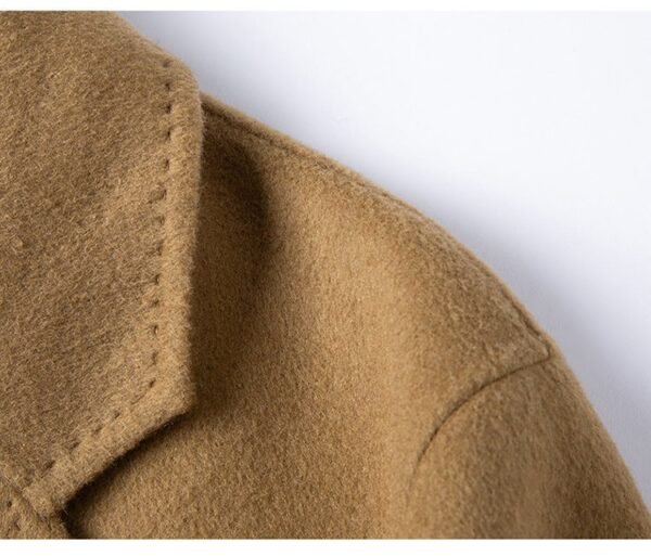 Men's Double Sided Wool Coat Mid Length Business Overcoat