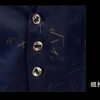 详情_24 Men's Stand Collar Blazer - Casual Slim Fit Printed Suit Jacket in Black/White/Navy