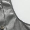 Men's Grey Faux Suede Double Breasted Lapel Waistcoat With Decorative Chain