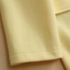 DM_20251225090006_004 Yellow Double Breasted Wool Blend Trench Coat | Women Mid Length Lapel Warm Overcoat