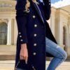 DM_20251225090536_001 Women’s Navy Double-Breasted Longline Coat