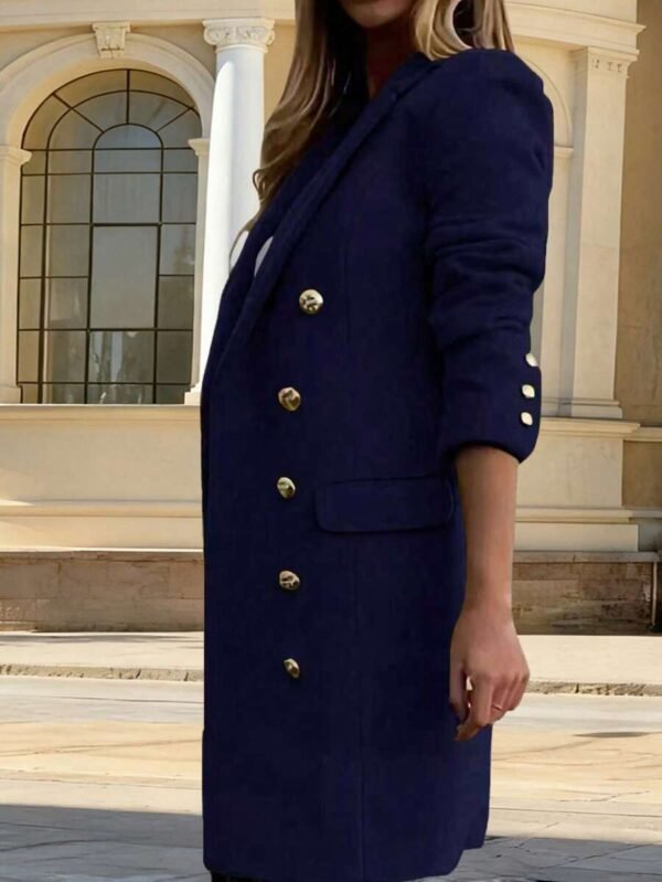 DM_20251225090536_002 Women’s Navy Double-Breasted Longline Coat