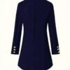 DM_20251225090536_005 Women’s Navy Double-Breasted Longline Coat