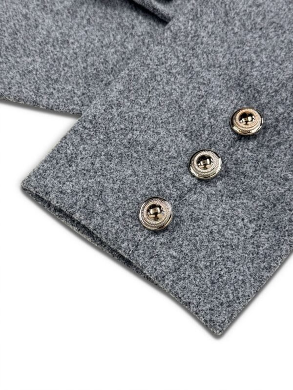 DM_20251225091122_005 Women’s Grey Collarless Button Jacket