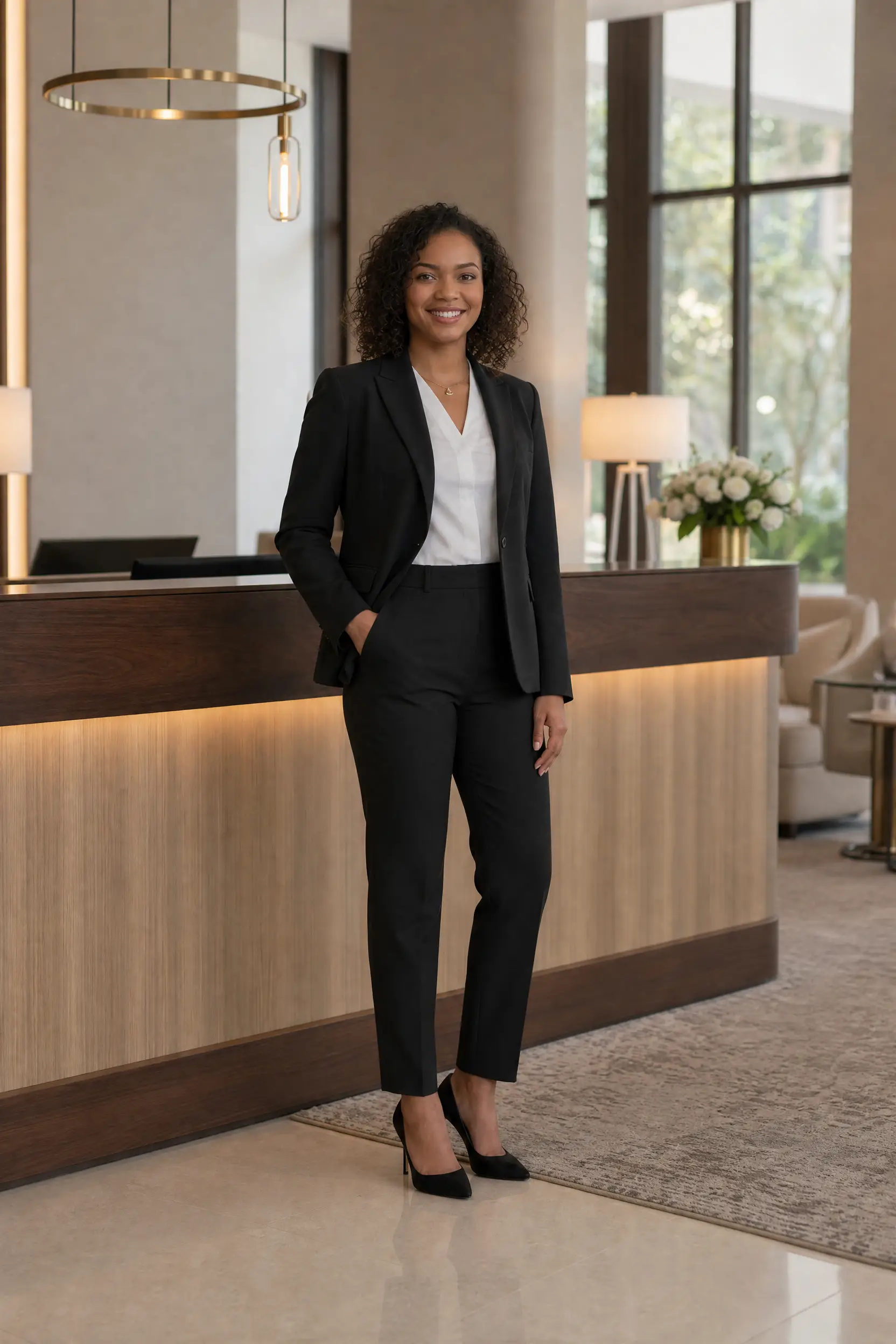Formal tailoring adapted to hospitality roles